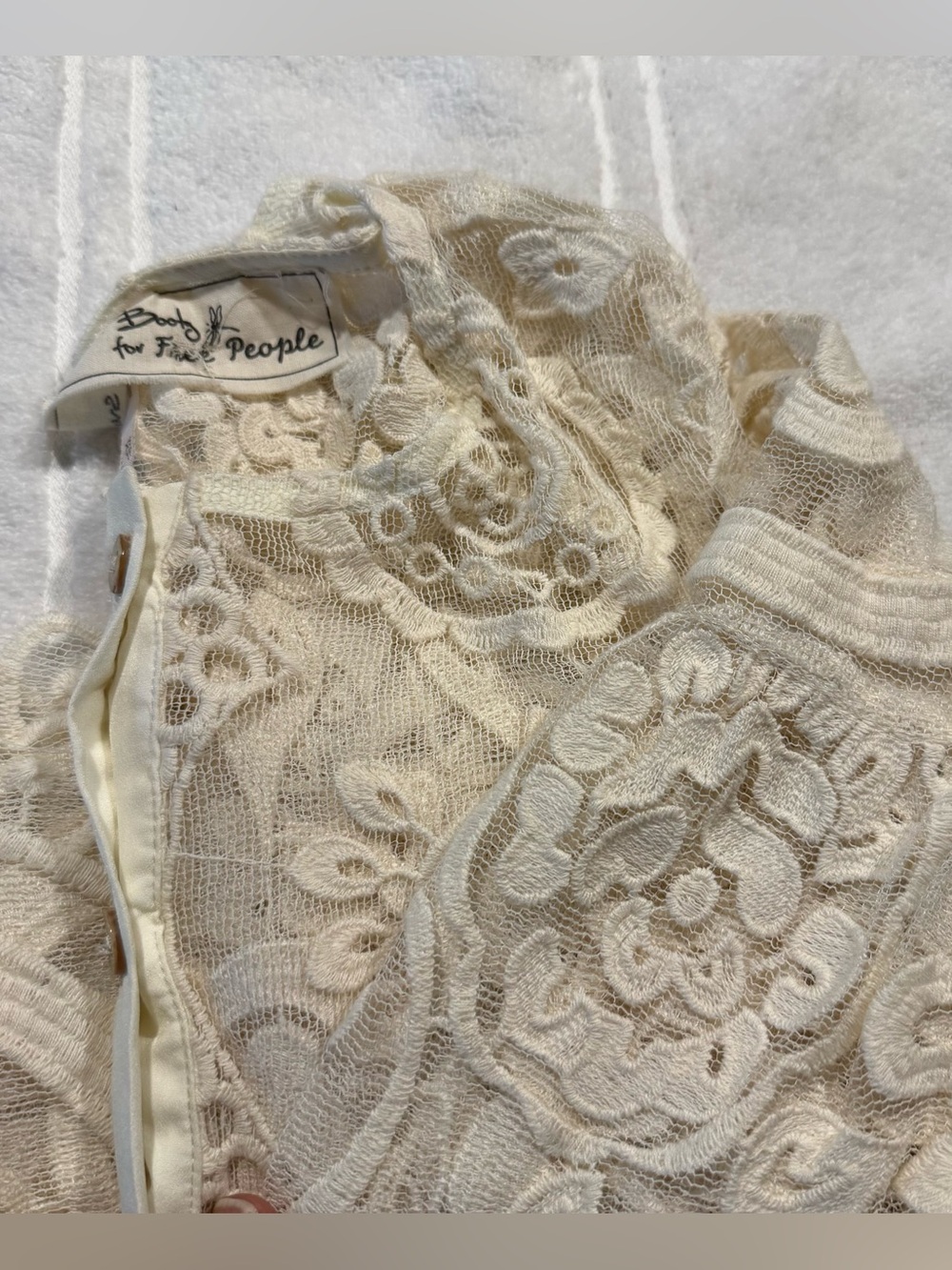 Jen's Pirate Booty X Free People El Sol Boho Lace babydoll Dress X-Small Ivory - Picture 14 of 15